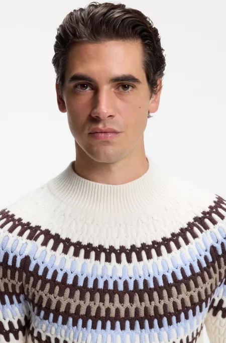 Fair-Isle-patterned sweater in virgin wool