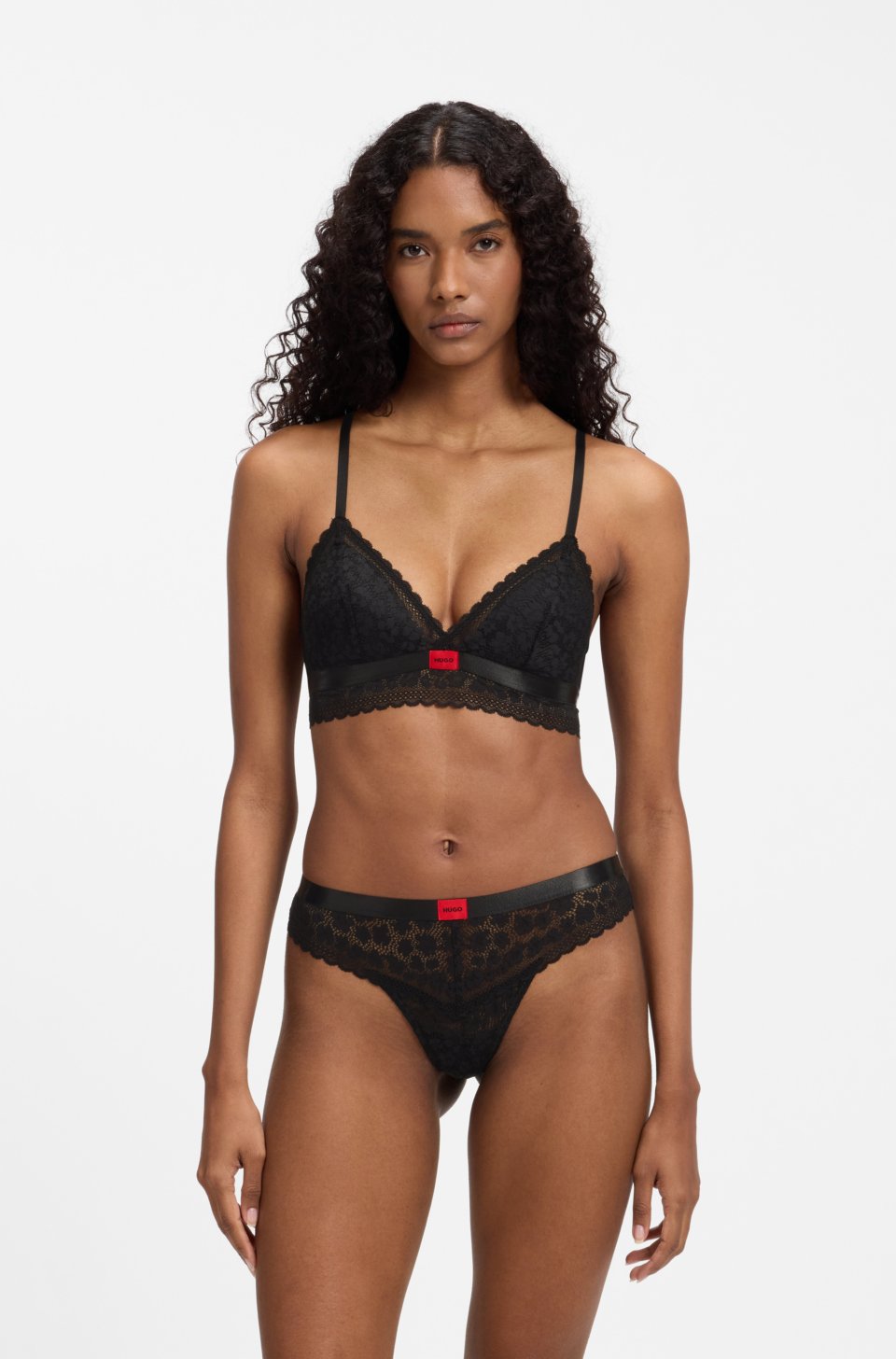 Lace triangle bra