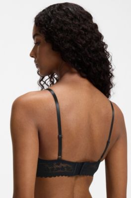 Lace push-up bra, Black