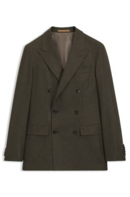 Boss Regular-fit double-breasted blazer in wool with cashmere herr – bild 4