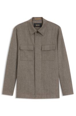 Relaxed-fit overshirt in virgin wool and cashmere 4