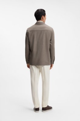 Relaxed-fit overshirt in virgin wool and cashmere 2