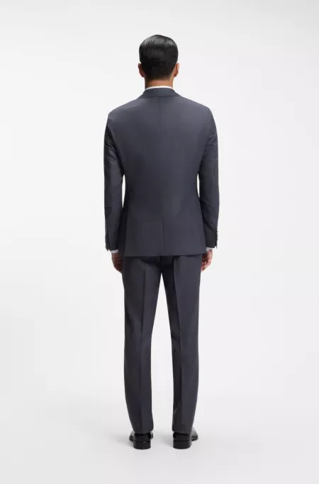 Two-piece regular-fit suit in Italian virgin wool