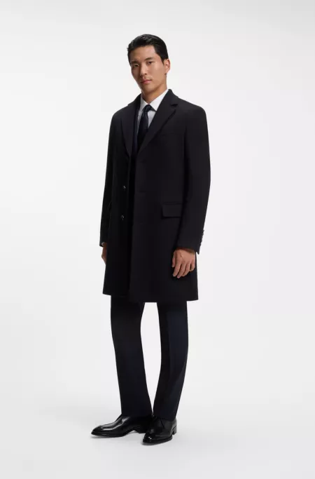 Manteau droit en cachemire italien