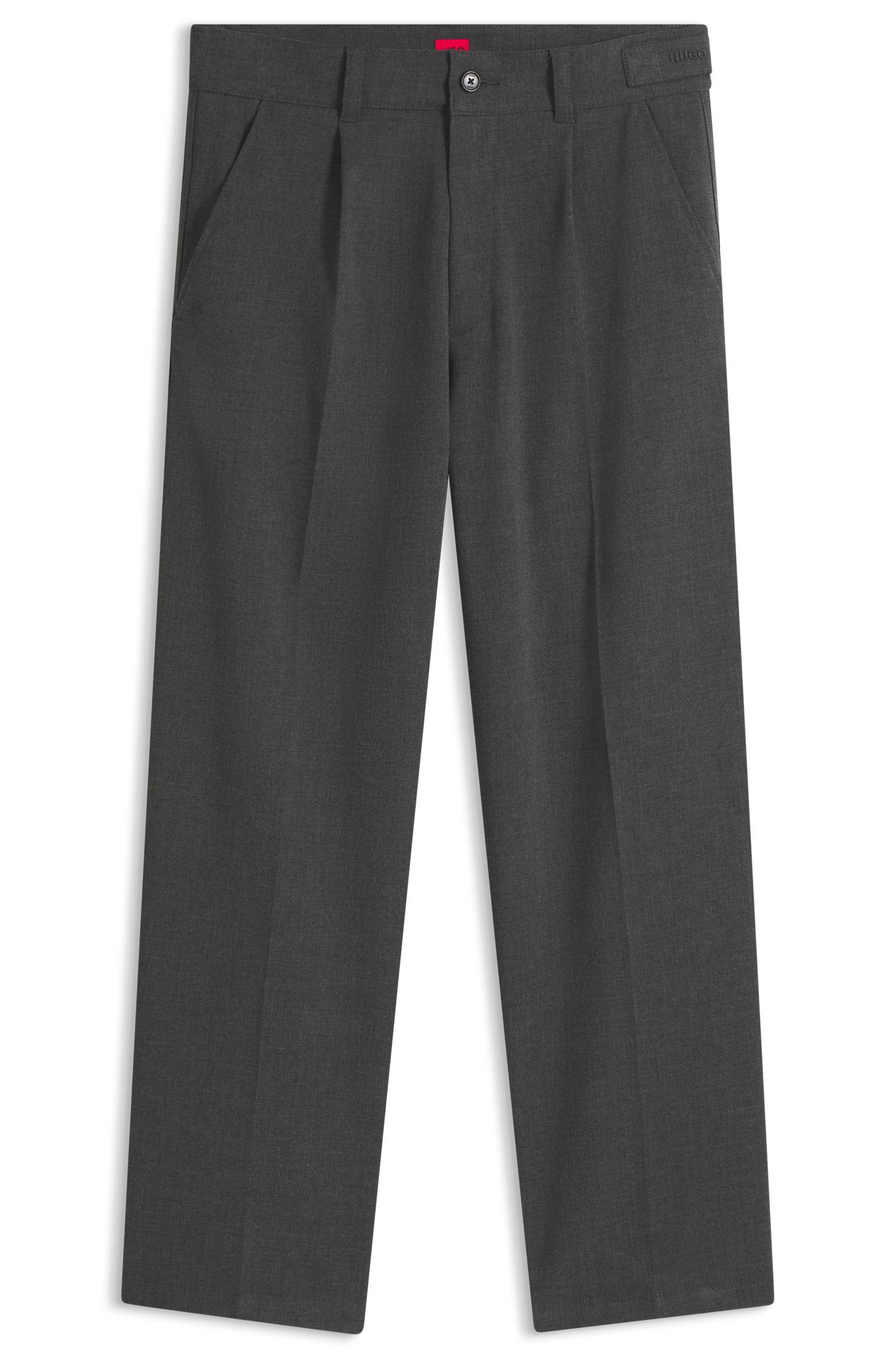 Hugo Relaxed-fit wide-leg trousers in performance-stretch fabric byxor herr – bild 4