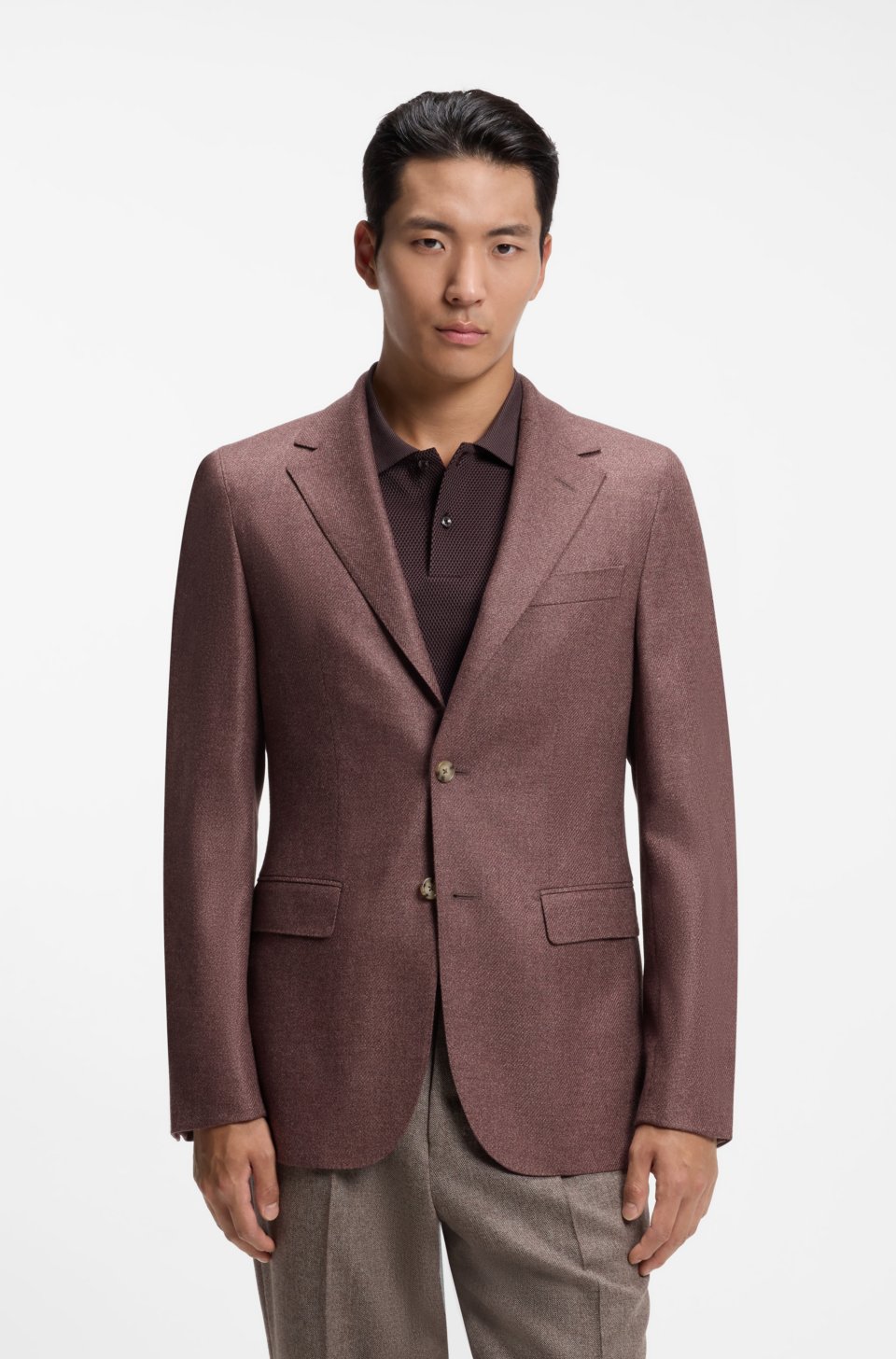 Regular-fit blazer in Loro Piana wool-silk
