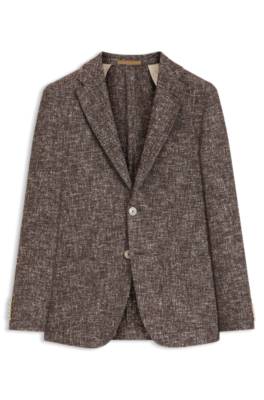 Boss Micro-patterned slim-fit blazer in Italian fabric herr – bild 4