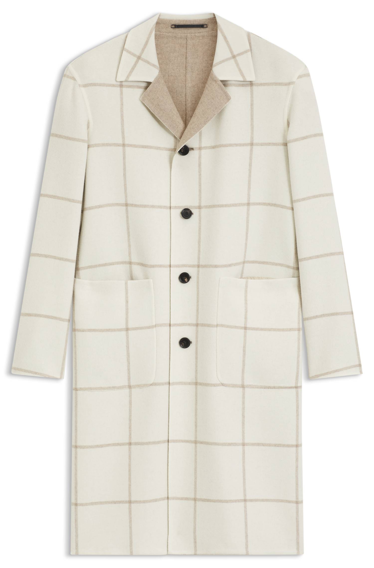 Boss Reversible relaxed-fit coat in virgin wool and cashmere kappor & rockar herr – bild 4