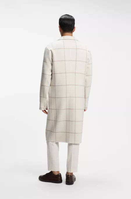 Reversible relaxed-fit coat in virgin wool and cashmere