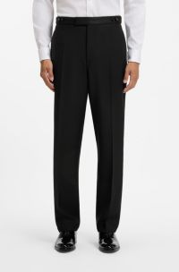 Regular-fit formal trousers by Barberis, Black