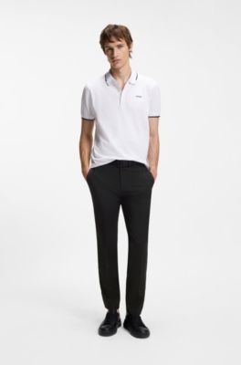 Extra-slim-fit tuxedo trousers in a wool blend, Black