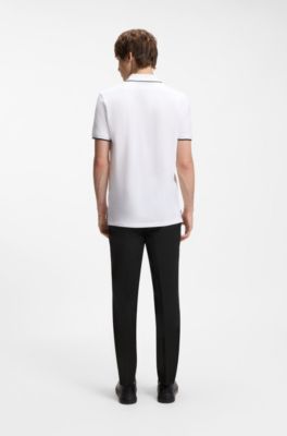Extra-slim-fit tuxedo trousers in a wool blend, Black