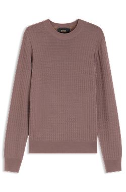 Knitted sweater in silk with seasonal pattern