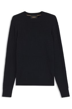 Knitted sweater in silk with seasonal pattern