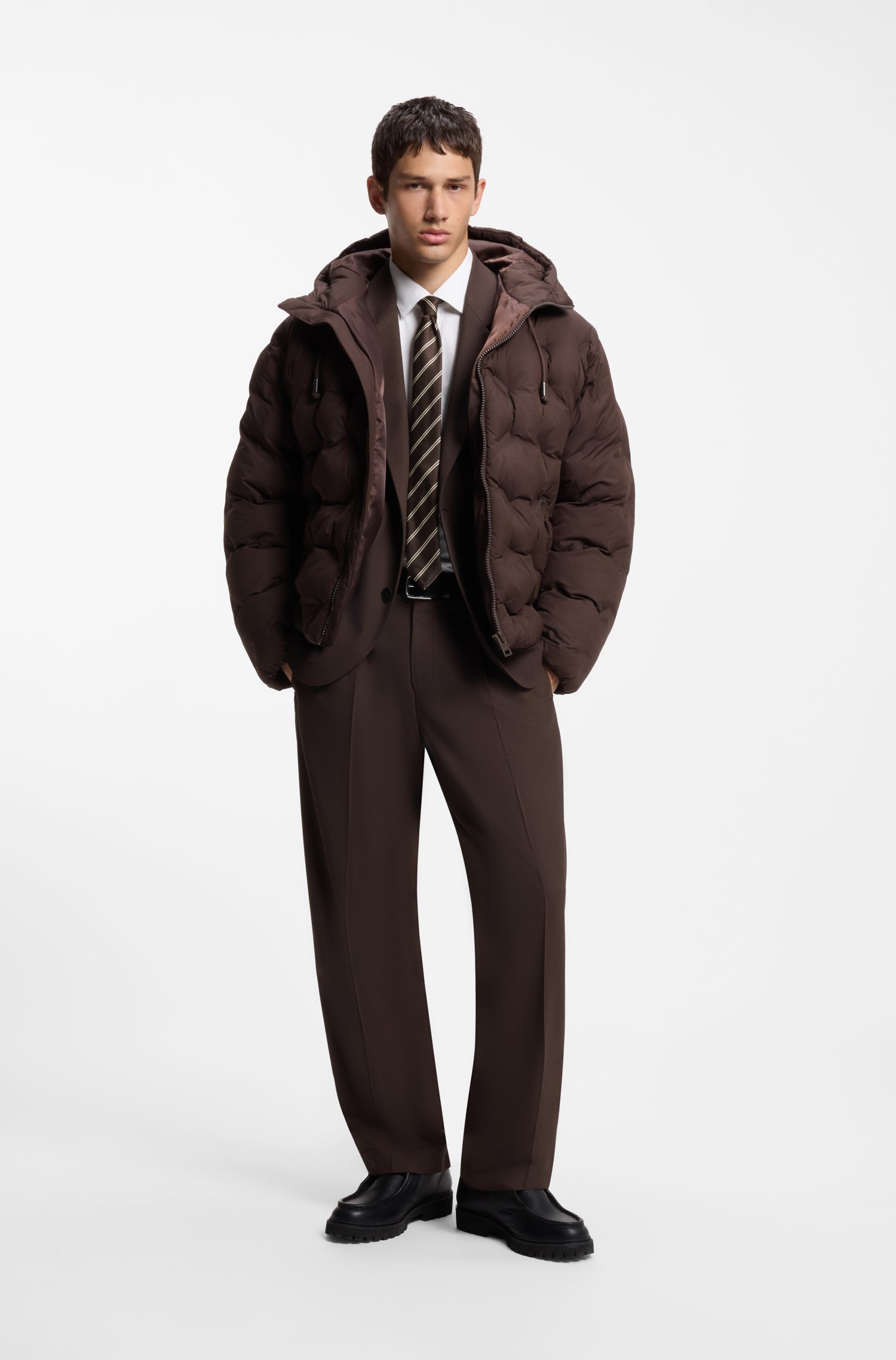 Hugo Slim-fit cotton shirt with a concealed button front skjortor & blusar herr – bild 2