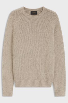 Relaxed-fit sweater in pure cashmere, Light Beige