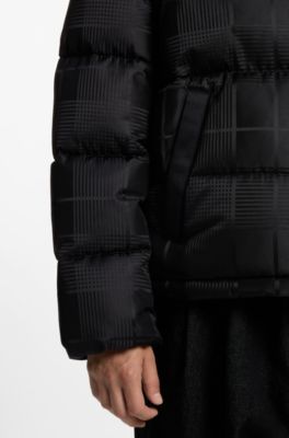 Wasserabweisende Steppjacke, Schwarz