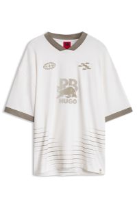 HUGO x RB T-shirt with stripes and bull motif, White