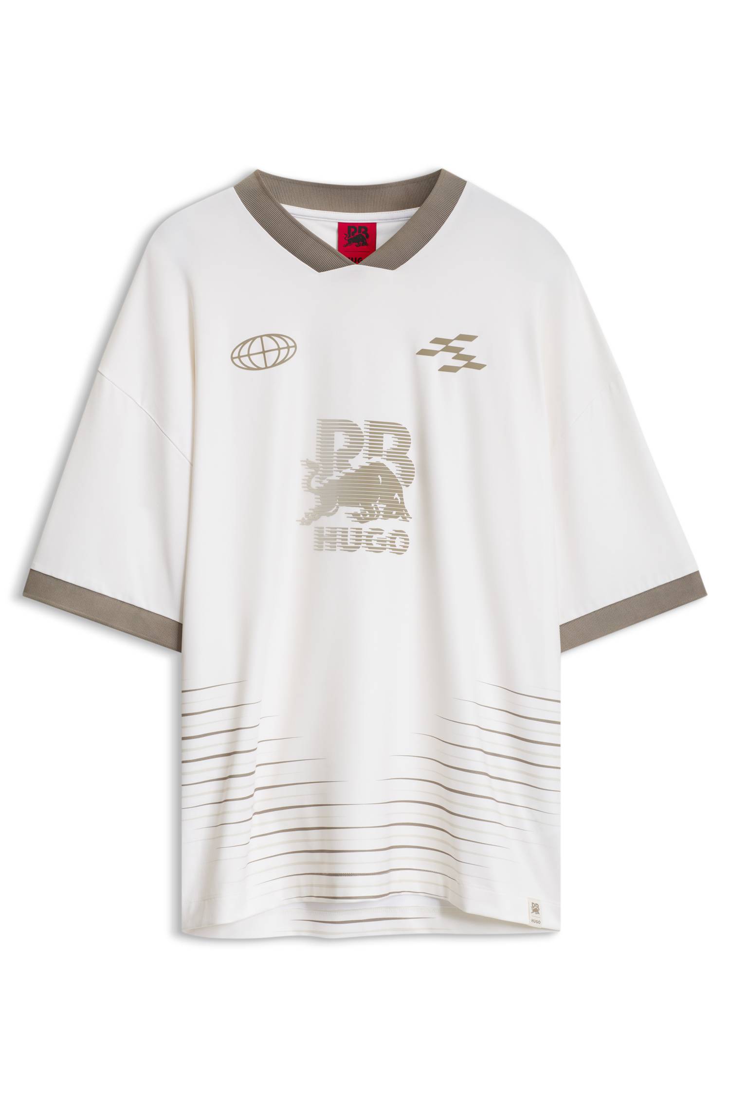 Hugo x RB T-shirt with stripes and bull motif herr – bild 4