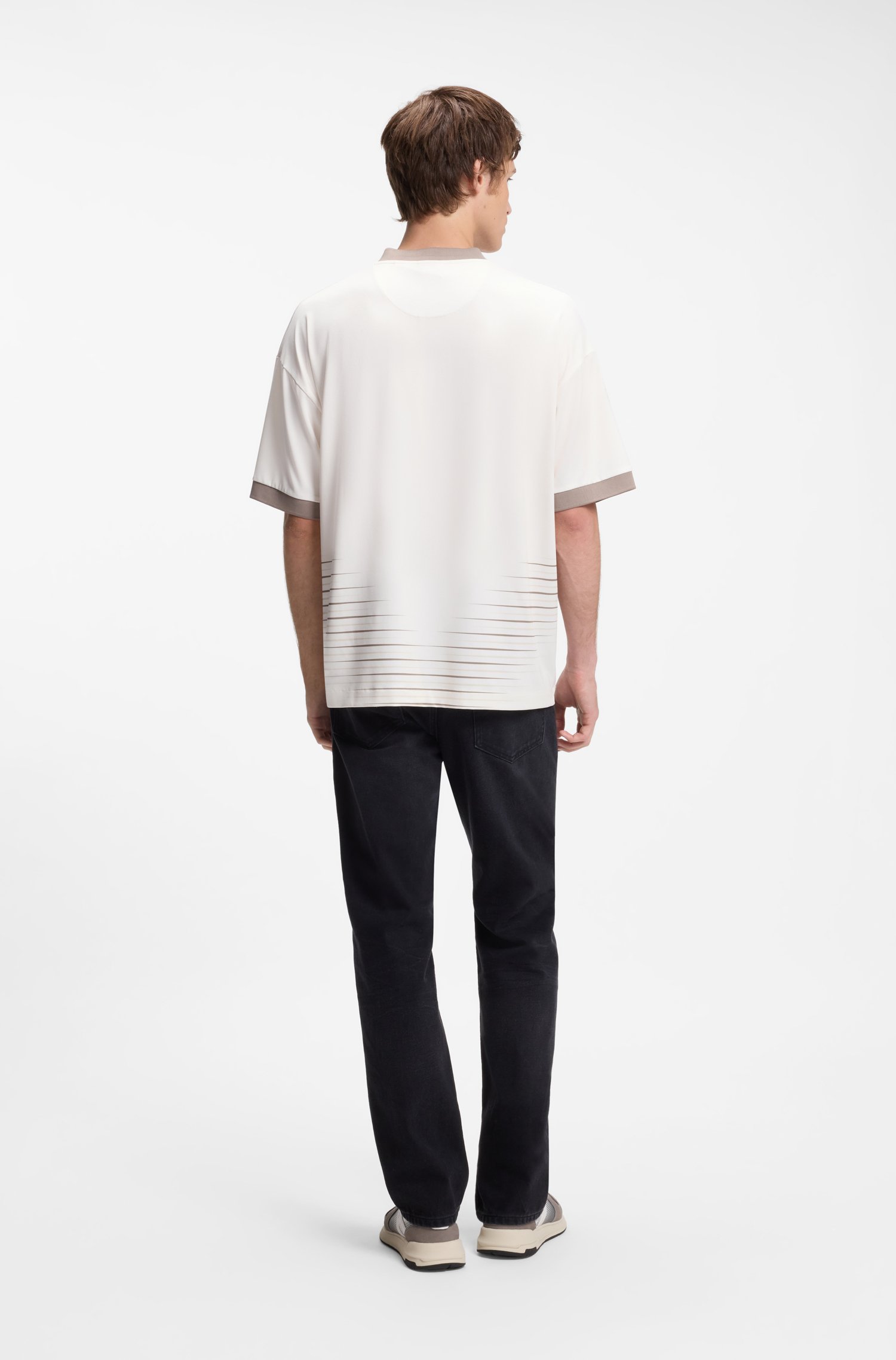 Hugo x RB T-shirt with stripes and bull motif herr – bild 3