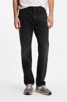 HUGO x RB regular-fit jeans in black denim, Black