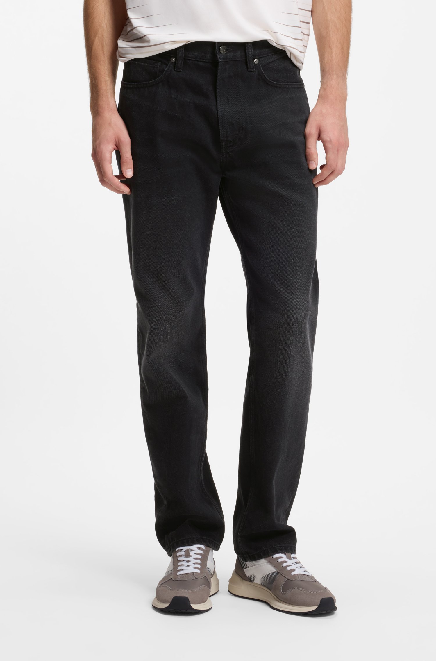 Hugo x RB regular-fit jeans in black denim herr