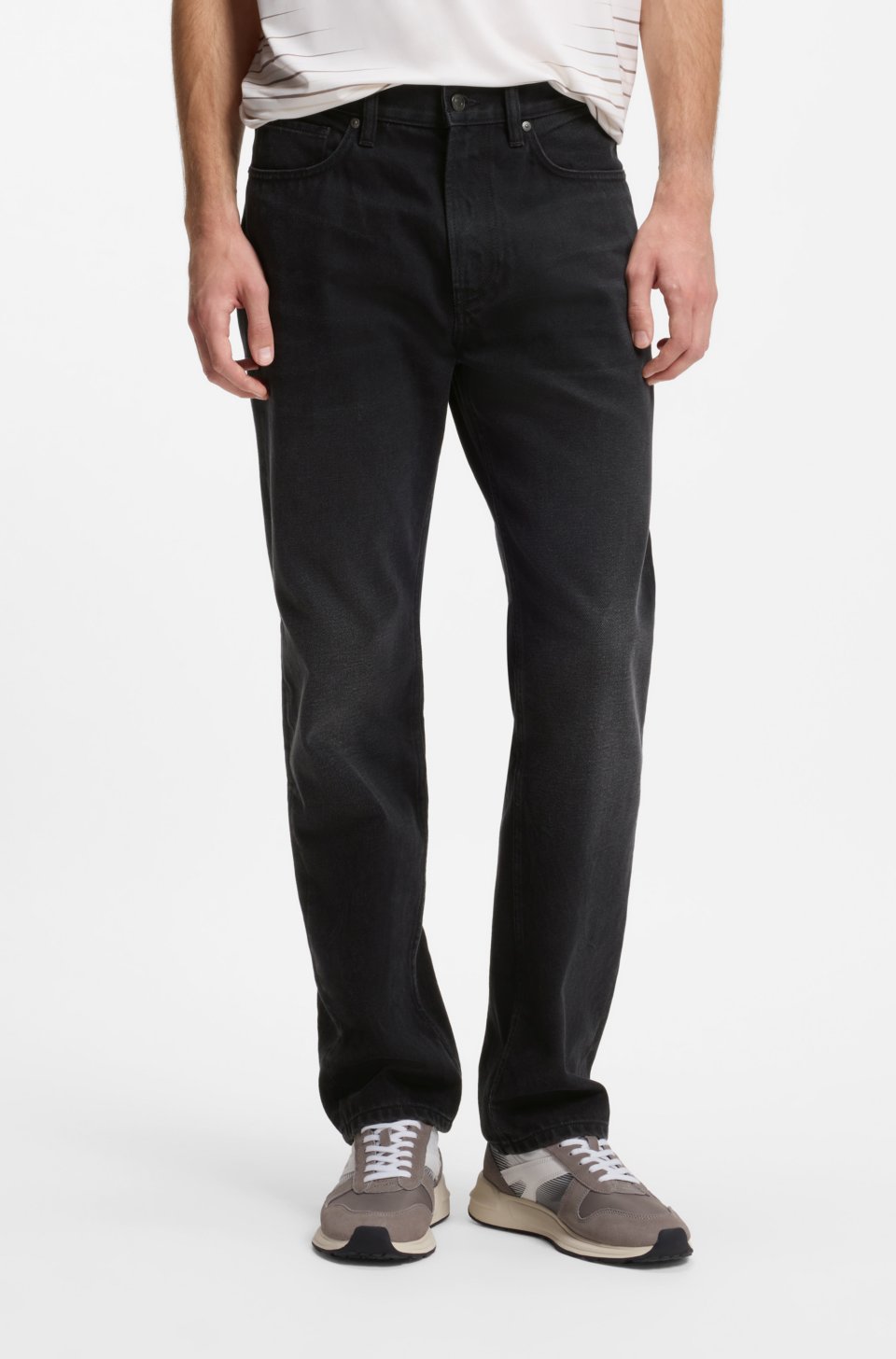x RB regular-fit jeans in black denim