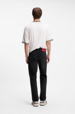 HUGO x RB regular-fit jeans in black denim, Black