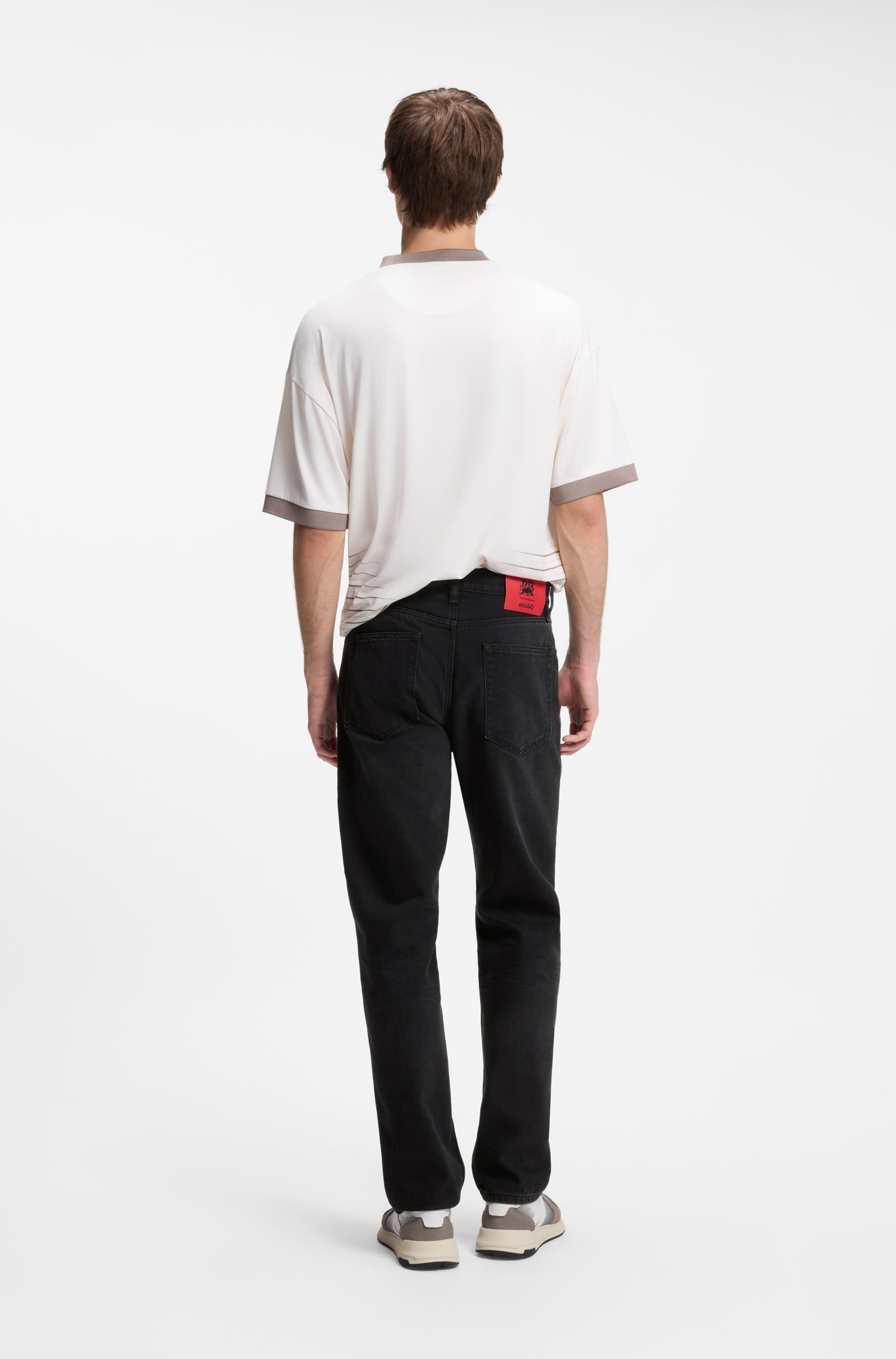 Hugo x RB regular-fit jeans in black denim herr – bild 2