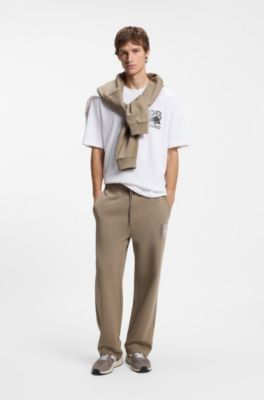 HUGO x RB T-shirt in cotton with bull motif, White
