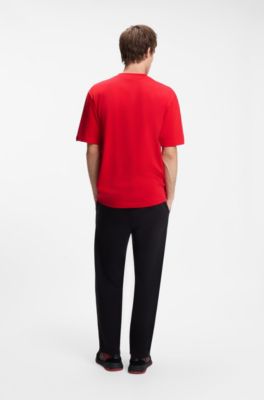 HUGO x RB T-shirt in cotton with bull motif, Red