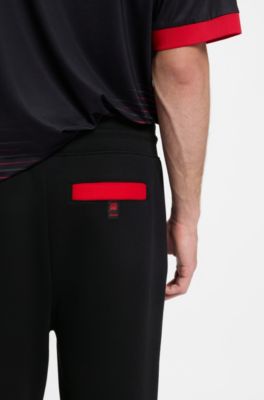 HUGO x RB tracksuit bottoms with bull motif, Black
