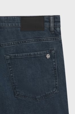 Maine regular-fit jeans in comfort-stretch denim, Dark Blue