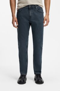 Maine regular-fit jeans in comfort-stretch denim, Dark Blue