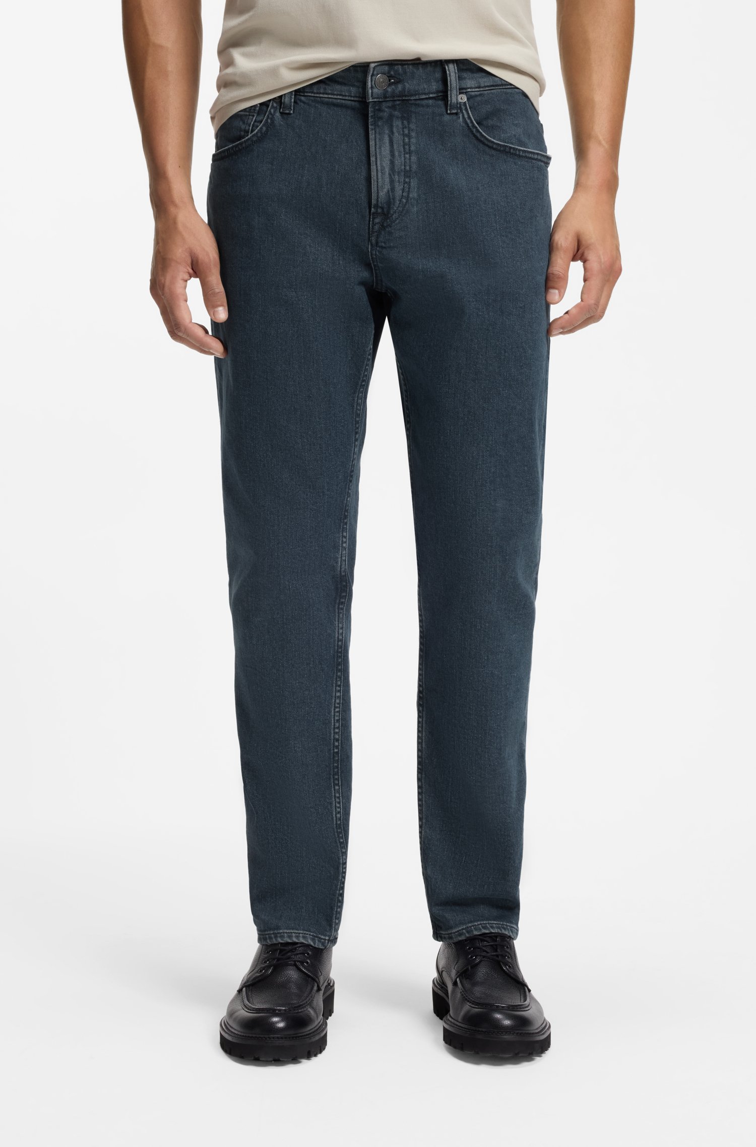 Boss Maine regular-fit jeans in comfort-stretch denim herr
