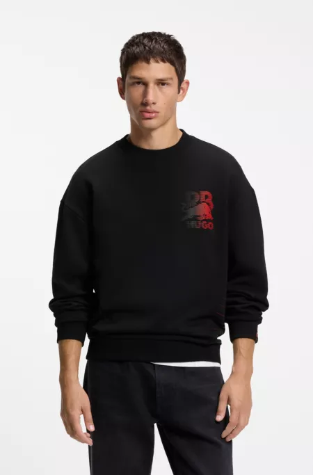 HUGO x RB Sweatshirt aus Baumwolle mit Stier-Motiv