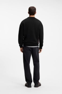 HUGO x RB sweatshirt in cotton with bull motif, Black