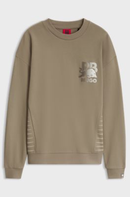 HUGO x RB sweatshirt in cotton with bull motif, Brown