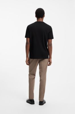 T-shirt in jersey di cotone con stampa grafica, Nero