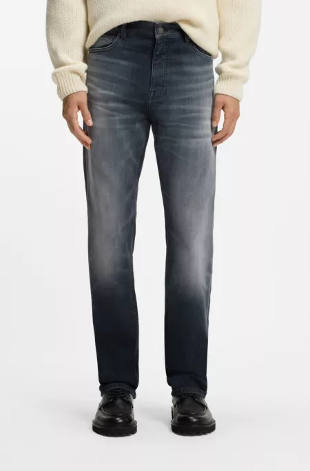 Jean Regular en denim super stretch bleu foncé
