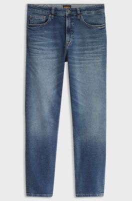 Regular-fit jeans in blue comfort-stretch denim, Blue
