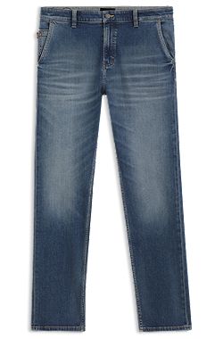 Jeans regular-fit in denim comfort-stretch blu