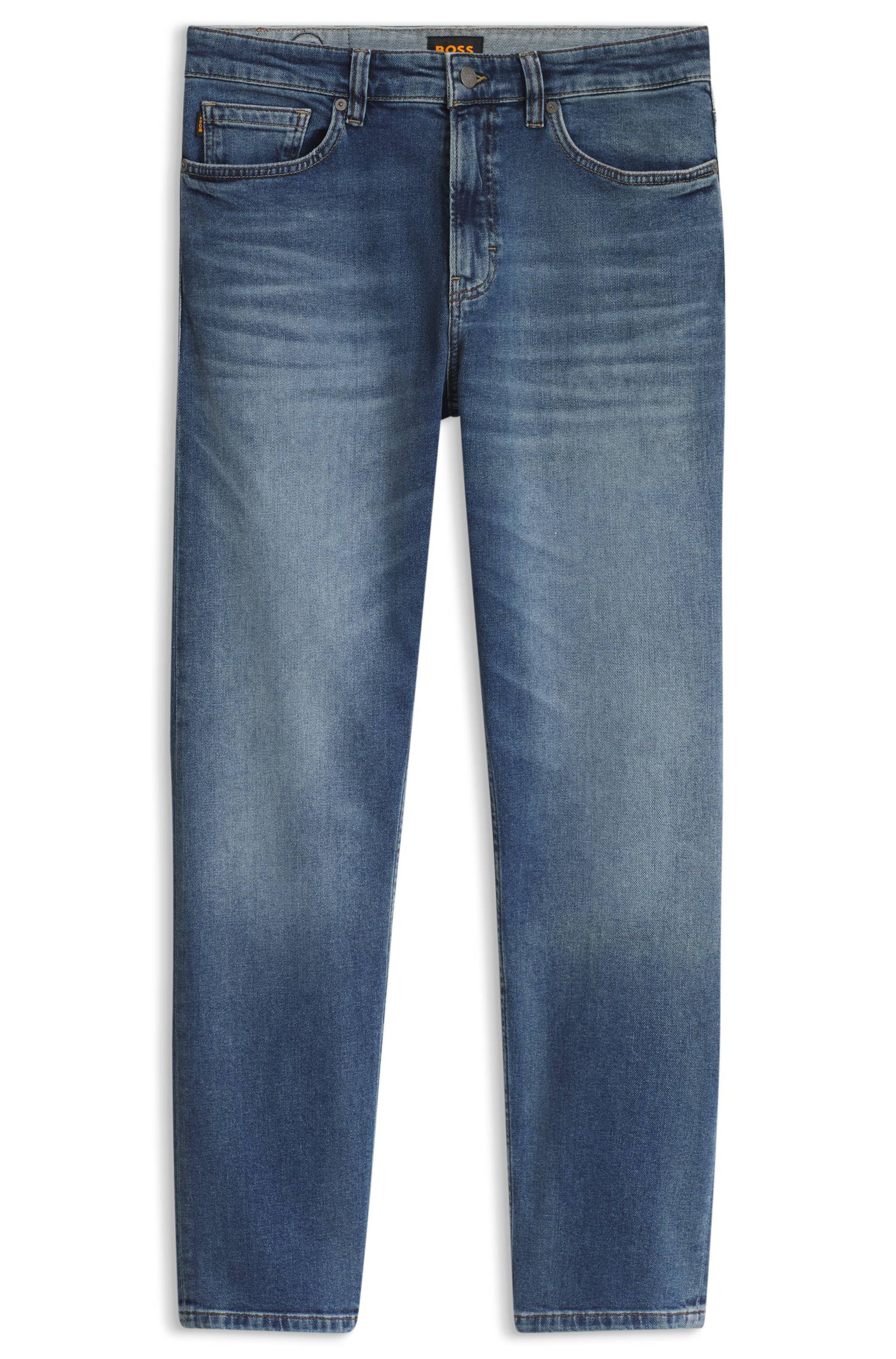 Boss Regular-fit jeans in blue comfort-stretch denim herr – bild 4