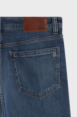 Regular-fit jeans in blue comfort-stretch denim, Blue