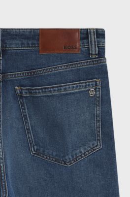 Regular-fit jeans in blue comfort-stretch denim, Blue