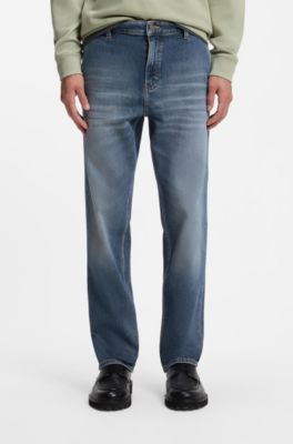 Jean Regular en denim stretch confortable bleu, Bleu