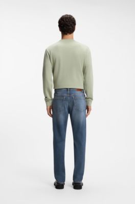 Jean Regular en denim stretch confortable bleu, Bleu