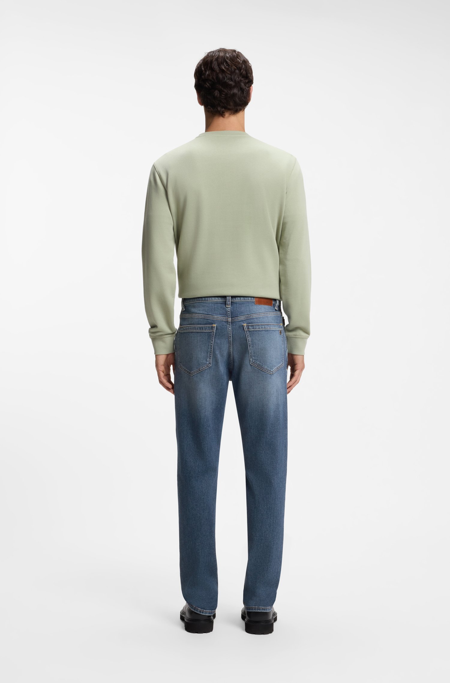 Boss Regular-fit jeans in blue comfort-stretch denim herr – bild 2