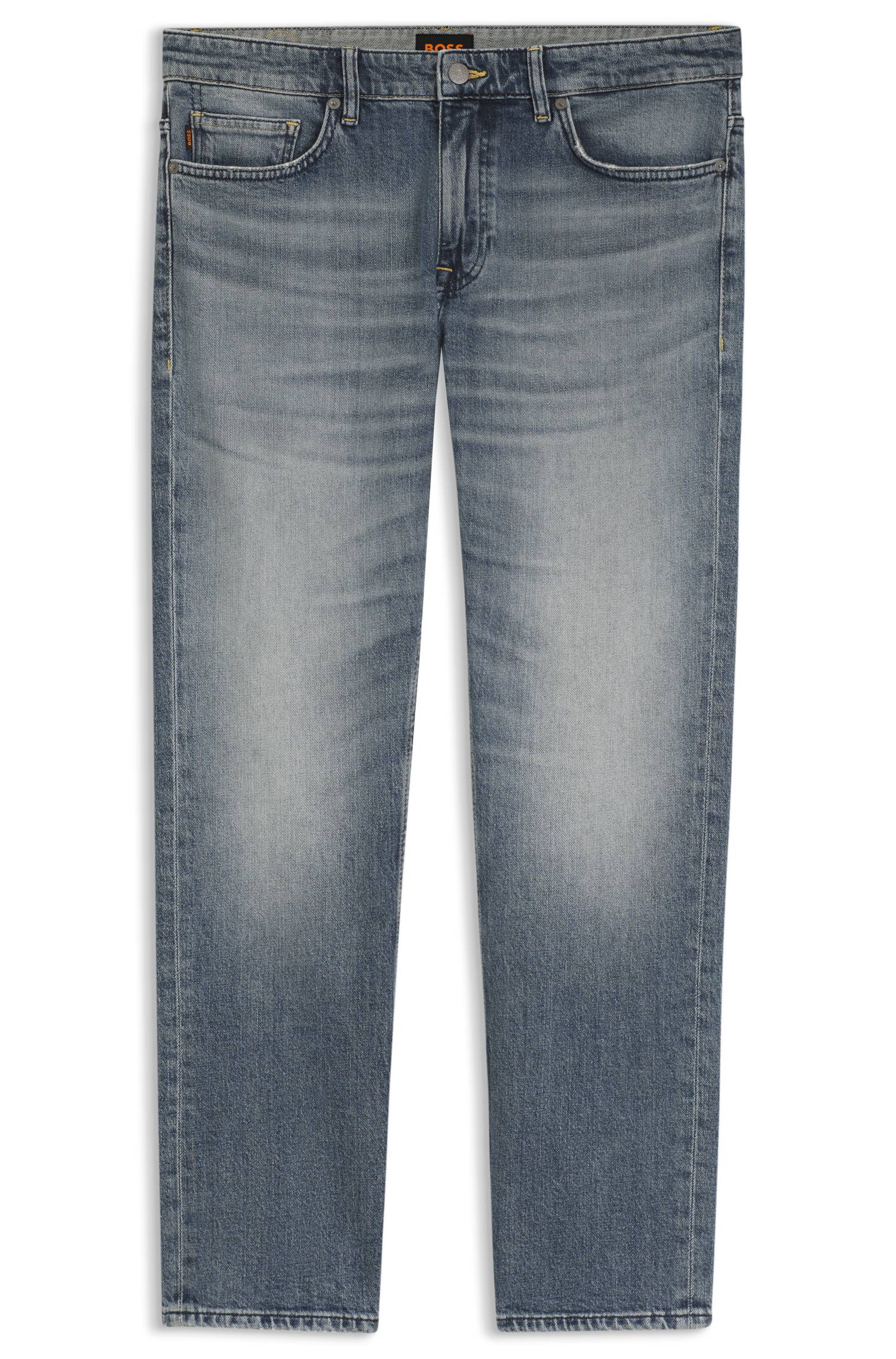 Boss Delaware slim-fit jeans in blue comfort-stretch denim herr – bild 4