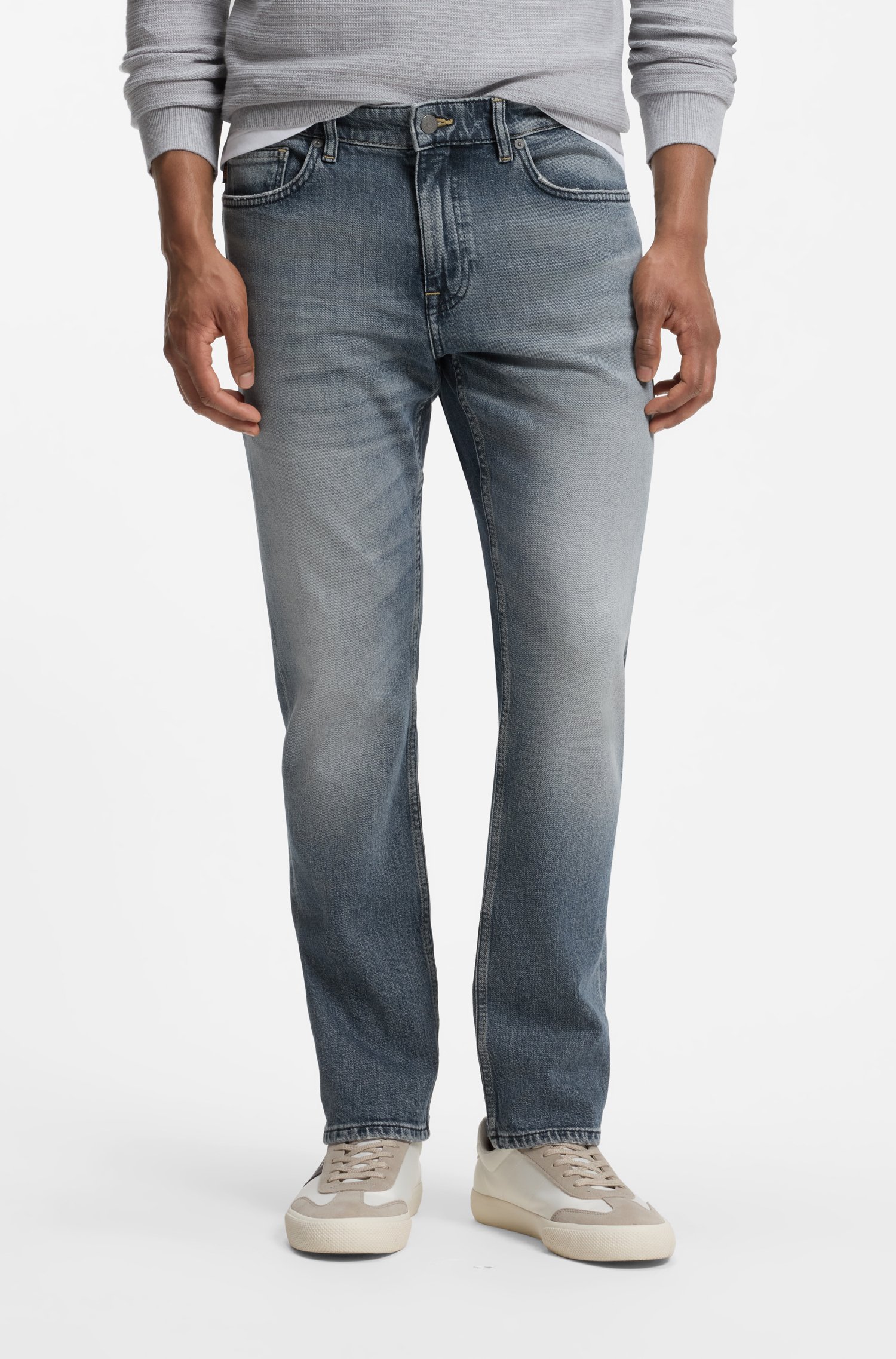 Boss Delaware slim-fit jeans in blue comfort-stretch denim herr